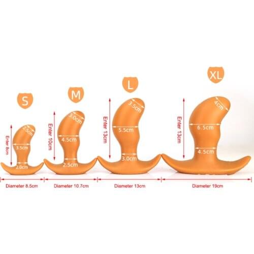 Sex Shop Liquid Silicone Anal Plug Buttplug Soft Anus Dilator G spot Prostate Massager Erotic Anal Sex Toys For Men Women Gay