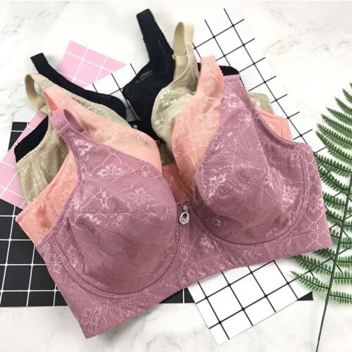 BingYanFuShi bra plus size big large 36-48 DD E F G ultralarge full cup sexy push breathable adjustable women bra C3204