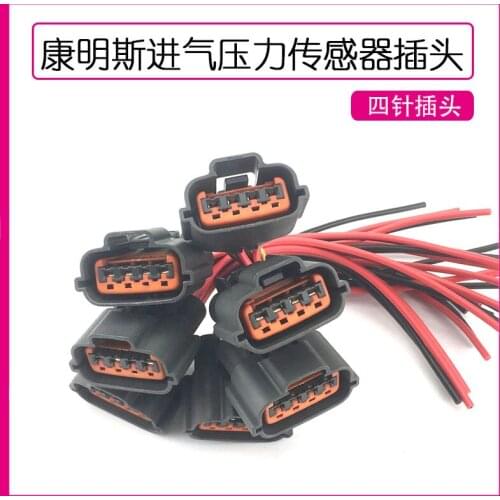 For Cummins Heavy Duty Truck Hengyang Unit Pump Air Pressure Sensor Air Inlet Pressure Sensor Plug and Socket 4 Pin Plug Quality