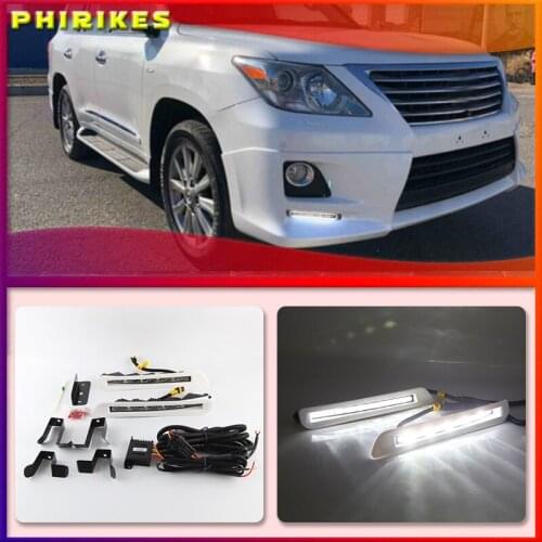 For Lexus LX570 2011-2014,Waterproof ABS 12V Car DRL LED Daytime Running Light