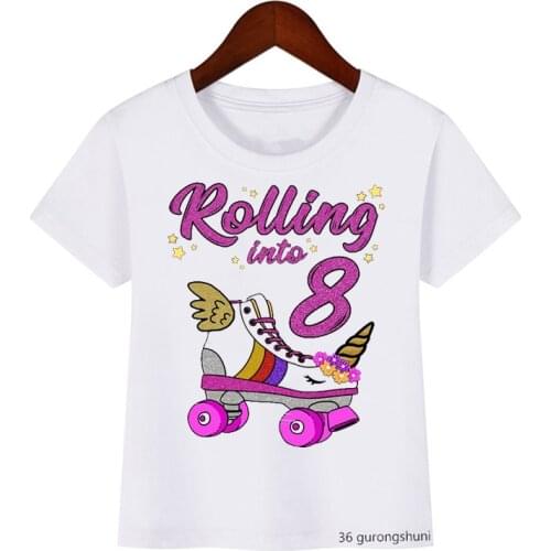 T-shirt for boys/girls cool skates graphics 1to9 years old birthday costume kids clothes for boys/girls all suitable tshirt tops