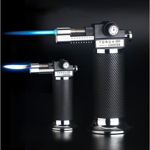 Gas Lighter Windproof BBQ Kitchen Cooking High Capacity Torch Turbine Lighter Spray Gun Jewelry Metal Welding Mens Gifts