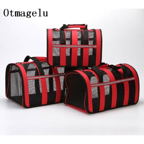 Hot Sell Travel Pet Dog Cat Carriers Bags Dog Bags Cage Portable Handbag Bag Case Travel Puppy Carrying Transparent Stripe Bags