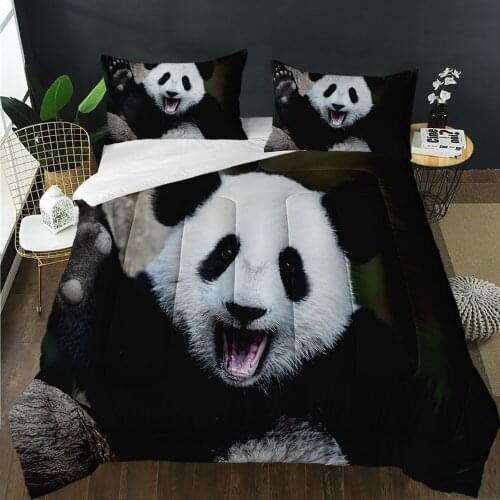 Custom 3D Print Jungle Wild Sea Animals Panda Turtle Super Soft Quilting Fashion Quilt Home Bedroom Decor Suitable For Adult