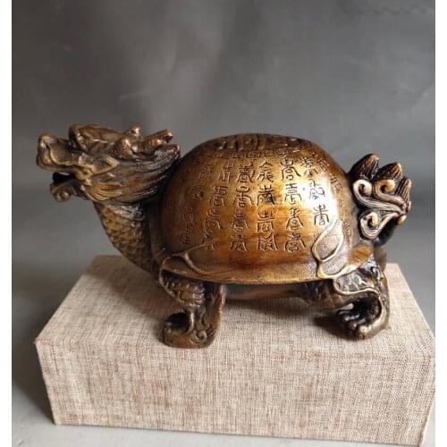 China brass archaize dragon turtle crafts statue