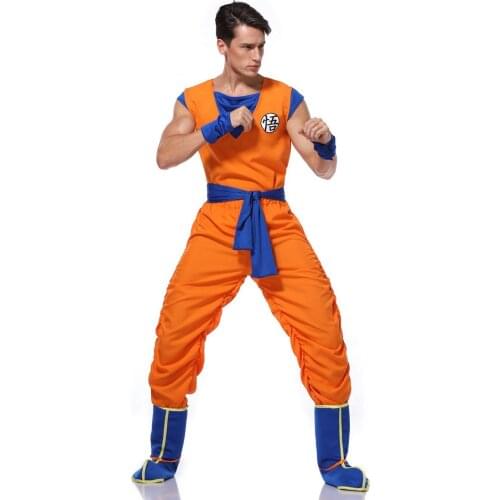 Son Goku Cosplay Costume Adult Men Anime Set Halloween Cool Outfit