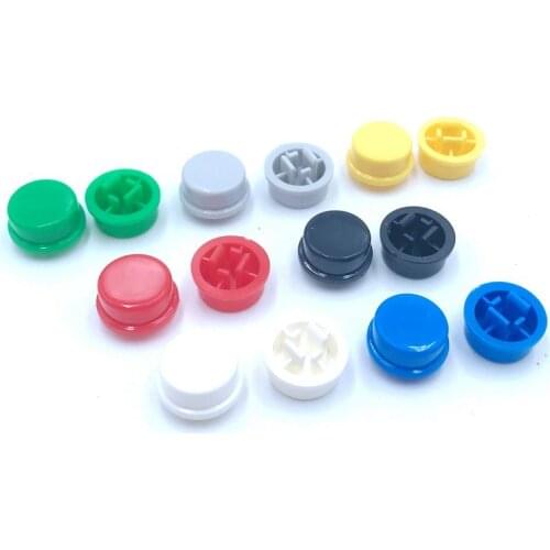 20PCS/LOT Round Tactile Button Caps For 12*12*7.3 mm Tact Switches 5 Colors Switch Cap 12x12x7.3 mm A24 Switch Button Cap
