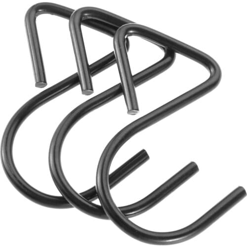 Metal S Hook Clothing Towel Bar Kitchen Black Metal Hanger Hooks Buckles for Webbing Strap DIY Hardware Accessories 20/10/5 pcs