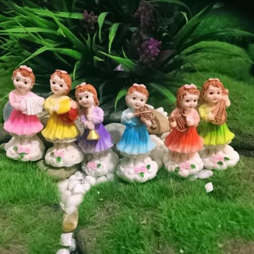 6Pcs Miniature Doll Cute Decorative Resin Festival Bright-colored Miniature Model for Doll House Doll Gift Toys Landscape