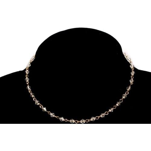 Fashion New Simple Crystal Choker Short Chain Necklace Women Gold Silver Color Personality Creative Handmade Necklace Jewelry