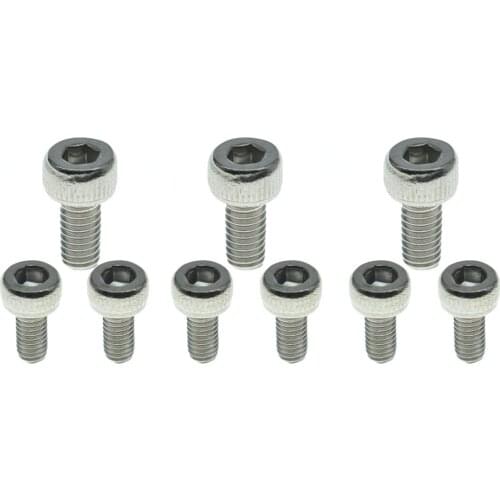 KAISH Stainless Steel Tremolo Bridge Saddle Mounting Screws Guitar Locking Nut Screws and String Lock Screws