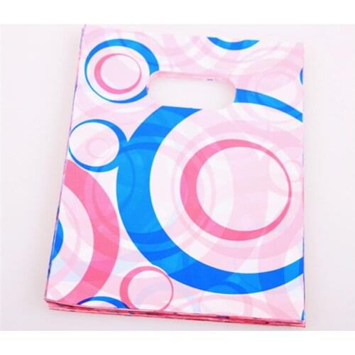 New Design Wholesale 100pcs/lot 15*20cm Fashion Colorful Plastic Packaging for Stockings Medium Present Bags For Party