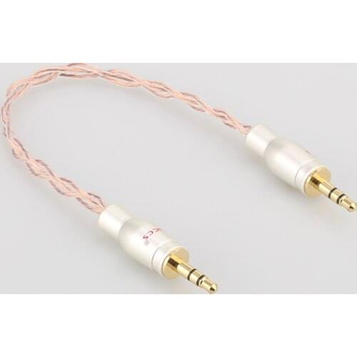 New DIY single crystal copper and oxygen-free copper wire 3.5MM fever recording cable AUX Cable