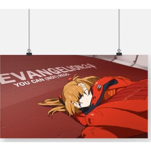 Asuka Langley Sohryu Anime Poster Framed Wooden Frame Canvas Painting Wall Art Decor Room Bedroom Study Home Decoration Prints