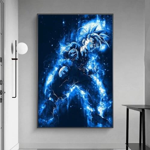 Japanese Anime Watercolor Canvas Painting Dragon Ball Posters and Prints Wall Art Print Pictures Childrens Room Home Decoration
