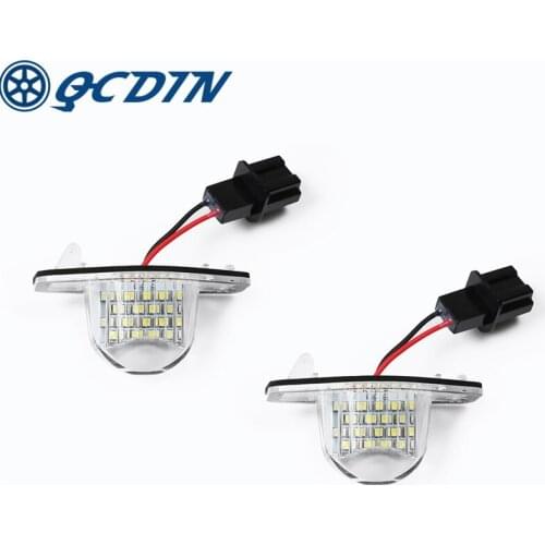 QCDIN 2Pcs For Honda Crosstour 5D CR-V I-CTDI 5D CR-V I-DTEC 5D CR-V 5D Car License Plate Light Signal Lamp Auto Parts