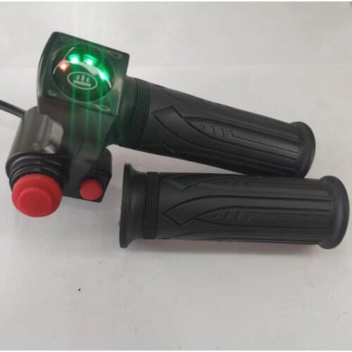 Twist Throttle With Battery Level Indicator+Power On-Off Switch For Electric Bike Scooter Tricycle MTB Diy Part
