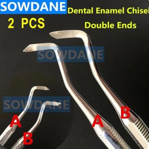 2 pcs Dental Implant Surgical Enamel Chisel Bone Knife Split Grafting Margin Trimmer Gingival Remover Scraper Cutting Tool