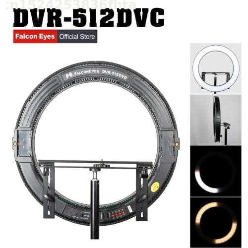 FALCONEYES LED Makeup Lamp Photographic Selfie Ring Light 31W Continuous Lighting For Studio/Movie Youtube Video Live DVR-512DVC