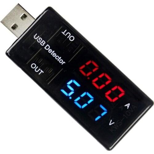 USB Charger Detector Current Voltage Power Tester Dual Digital Display Volt Amp Meter For Android Phone And For iPhones