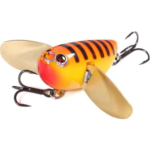 HENGJIA 1pcs Wobbler Fishing Lure Insect Bait 6CM-12.5G Bionic Cicada Bass 2blade Artificial Fishing Tackle