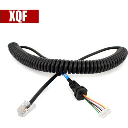 XQF MIC cable 6pins suit for MH-48A6J microphone for Yaesu FT1907,FT1807,FT-1802,FT8900,FT7900R,FT7800R etc car radio for DIY