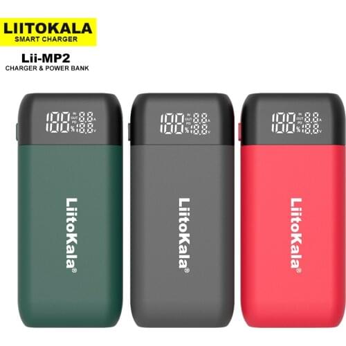 LiitoKala Lii-MP2 18650 21700 Charger&Power bank QC3.0 input/output digital display