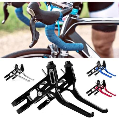 2Pcs Bicycle Brake Handle Level Double Screws Aluminium Alloy Bike Accessories MTB Bike Bicycle Handle 2-finger Left & Right