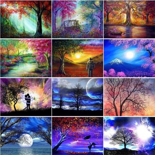 New Arrival 5D Forest DIY Diamond Painting Cross Stitch Kit Mosaic Full Drill Diamond Embroidery Home Craft Art Decoration Gift