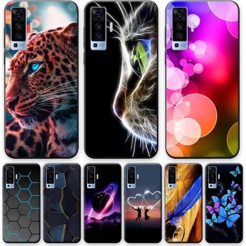 For Vivo X50 Case Cover Silicone Soft Phone Cases for Vivo X50 Case TPU Bumper for VivoX50 X 50 X50 Back Cover Cute Animal 6.56"