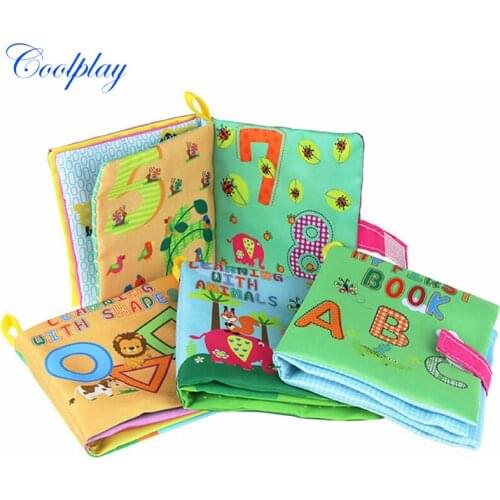 Coolplay Soft Cloth Learning Books Baby Animals Shapes Numbers Cognition Quiet Books Toys for Kids Infant 0-12 months Books )