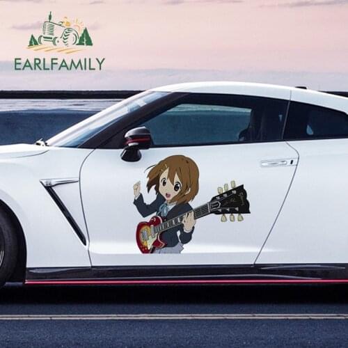 EARLFAMILY 43cm x 35.8cm Anime Car Stickers and Decals for K-ON Beauty Waterproof JDM VAN Trunk Vinyl Car Wrap