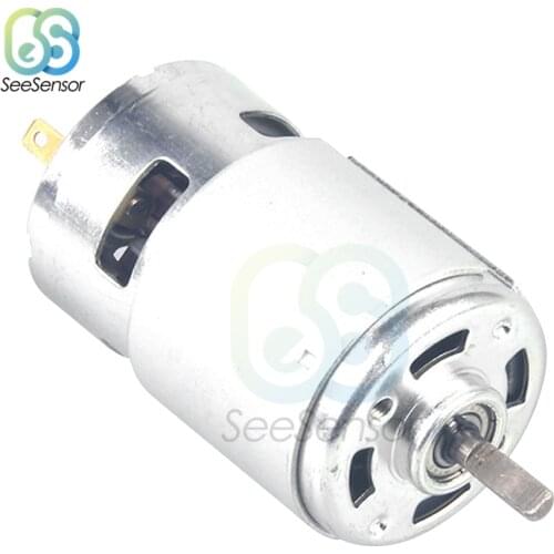 775 DC Motor DC 12V 24V 4500RPM 5500RPM 12000RPM Ball Bearing Large Torque High Power Low Noise Motor Electronic Component