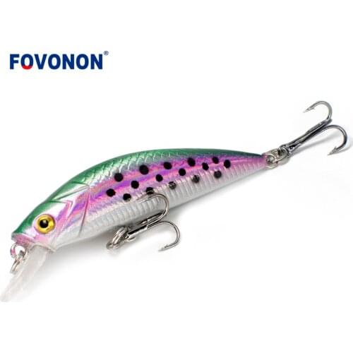FOVONON Fast Sinking Minnow Wobbler 6g 6cm Deep Long Cast Fishing Lure Crankbaits Jerkbait Bait Perch Pesca Wobblers