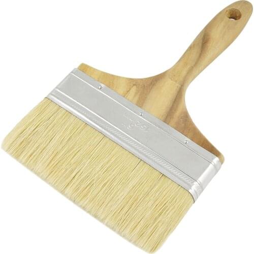 DHDL-5" Wide Bristle Hair Wooden Handle Paint Brush Wall Painting Tool