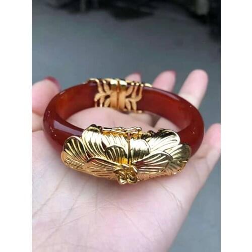 Natural green jade bangle hand-carved 925 sterling silver green retro grade A for women bangle inlaid silver opening bracelet