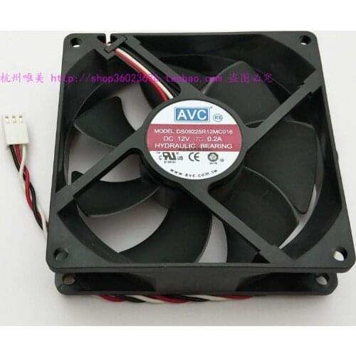 NEW AVC 9025 9CM 3lines Hydraulic DS09225R12M C018 12v 0.20A cooling fan