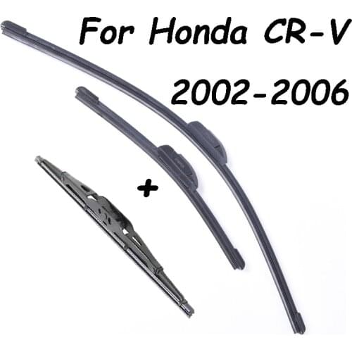 Front & Rear Wiper Blades For Honda CR-V (CRV) From 2002 2003 2004 2005 2006 Windscreen Wiper Wholesale Car Accessories