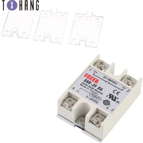 Industrial Solid State Relay SSR 100A with Protective Flag SSR-100DA SSR-75DA SSR-60DA SSR-50DA 10DA 25DA 40DA DC control AC