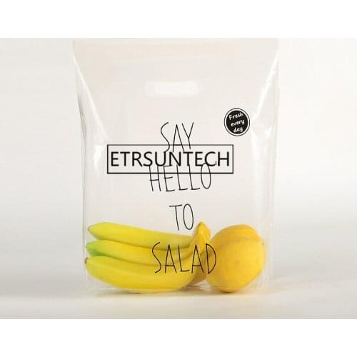 300pcs Transparent Salad Baking Dessert Takeaway Packaging Bag Thicken Gift Bag Plastic Bag Portable Donut Bags