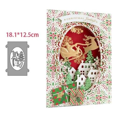 Christmas metal cutting dies cut die mold background decoration Scrapbook paper craft knife mould blade punch stencils dies