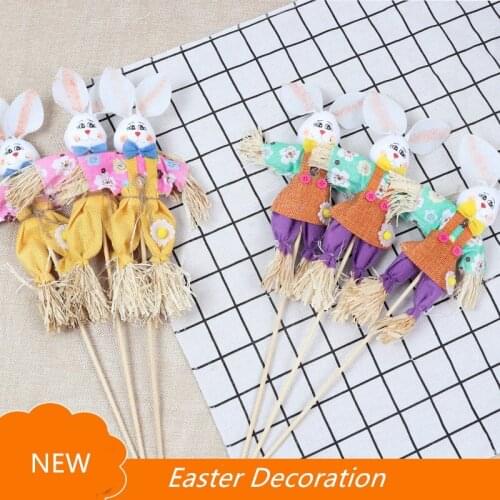 Cute Easter Bunny Standing Rabbit Plush Doll For Mall Shops Easter Holidays Decoration Suit For Party Store Home Garden