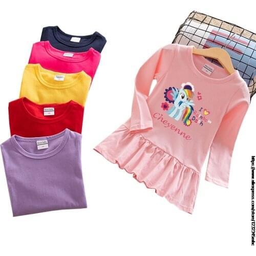 Spring and Autumn Girls' Dresses Cotton Long Sleeve My Little Baby girl pony Princess Dress 2-10Y Girl Dress