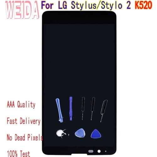 For LG Stylus/Stylo 2 K520 K520DY F720 LCD Display Touch Screen Digitizer Assembly Without Frame with free tool