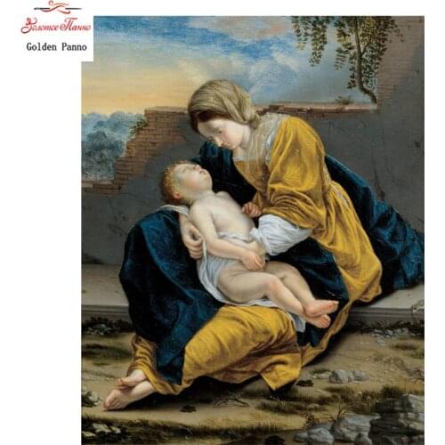 Golden panno Diamond Painting Full DIY Diamond Embroidery5D Cross Stitch 3D Diamond Religion Needlework mosaic completely drill