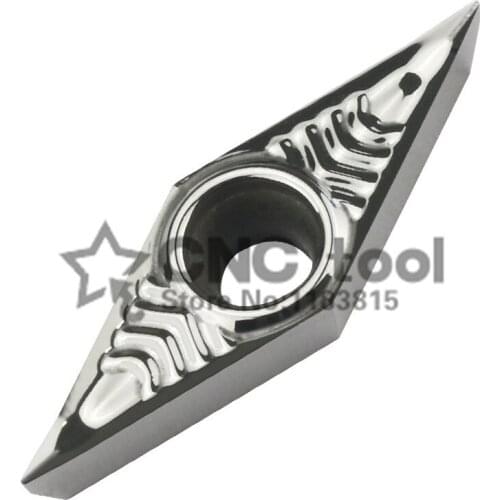 10pcs VBGT160404 AK H01 AluminumInserts VCGT160402/04/08 Carbide Knife Blade cnc Lathe Cutter Turning Tool Aluminum Copper Wood