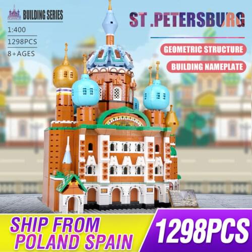 1298PCS Streetview Architecture Toys The ST.Petersburg Castle Landmark Model Building Blocks Bricks Kids Toy Christmas Gifts