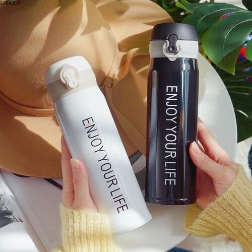 350ml/500ml Fashion Stainless Steel Thermos Mug Cute Coffee Tea Vacuum Flask Travel Drink Bottle Students Thermocup For Gifts