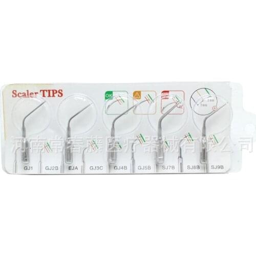 5pcs/set Stainless Steel Scaler Tips G1 G2 G3 P1 P4 Dental Cleaning Machine Knife Tip