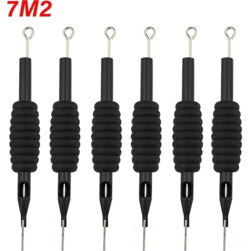 OPHIR 6PCS/Lot 7M2 Sterile Disposable Tattoo Nozzle Needle Tips and Tube 3/4 Grip _TA110(7M2)-6x